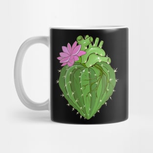 Cactus shape Heart and succulent plant flower, Prickly Heart, succulent lover, Plant lover Mug